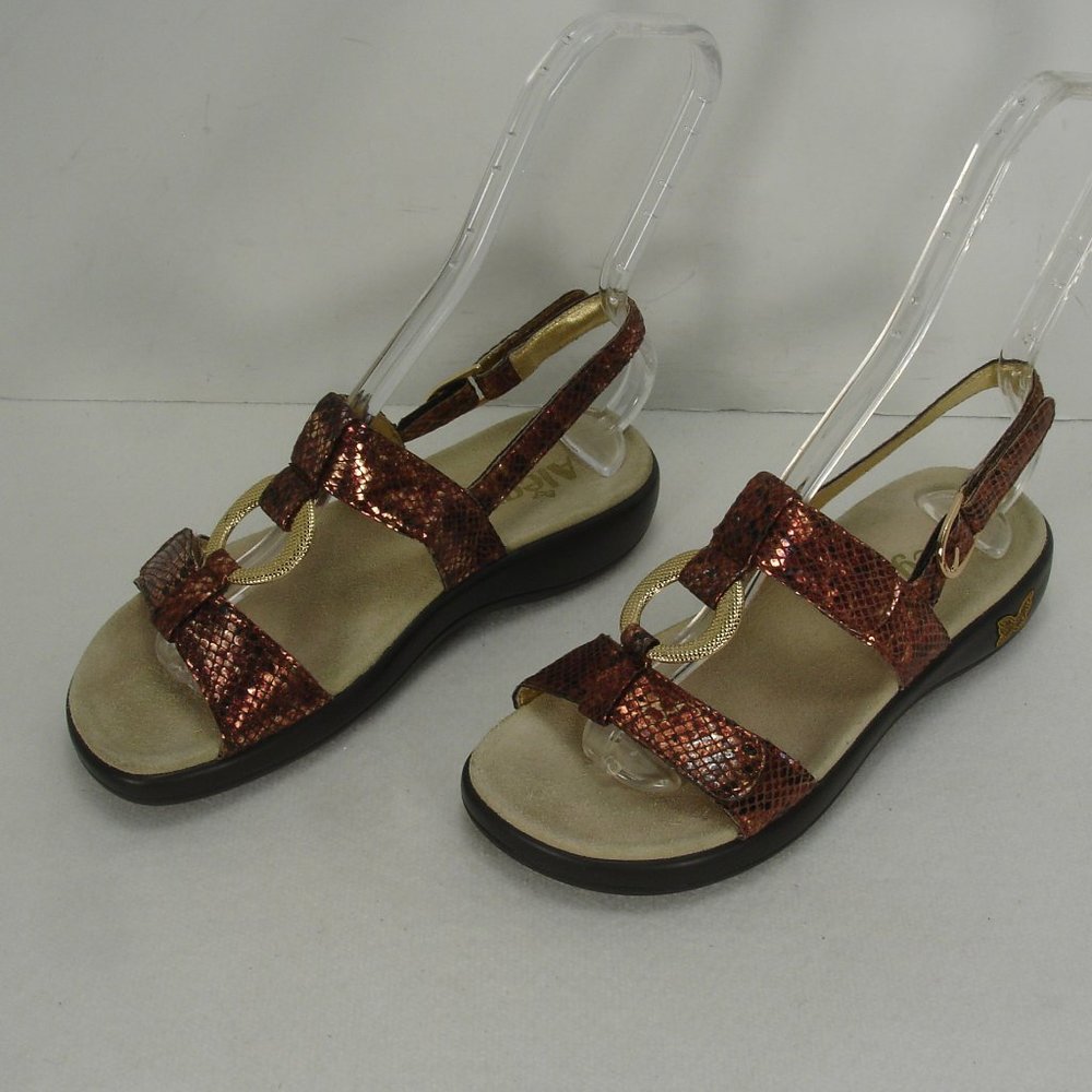 ALEGRIA JULIE JUL-742 METALLIC BRONZE SANDALS 37